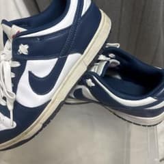 NIKE Dunk Low ネイビー ホワイト スニーカーのサムネイル