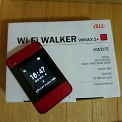 au Wi-Fiルーター WiMAX 2+  HWD15 レッドのサムネイル