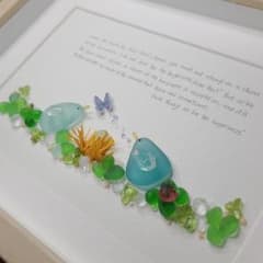シーグラスアート クローバーの傷と幸のサムネイル