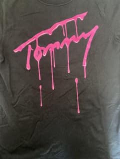 Tommy ドリッピングロゴ Tシャツ M 黒のサムネイル