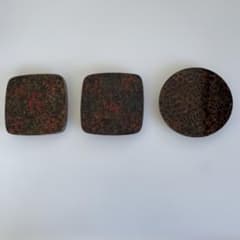 津軽塗　急須台　コースター　伝統工芸品　　装飾台　３枚セットのサムネイル