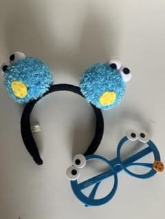 USJ クッキーモンスター カチューシャ＆メガネセットのサムネイル
