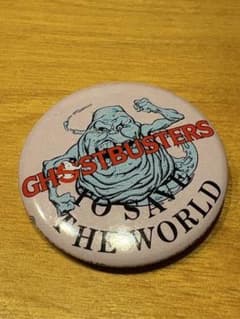 빈티지 80s Ghostbusters 슬라이머 배지