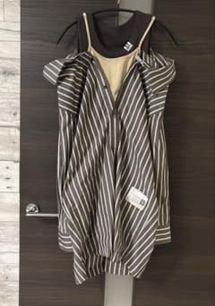 26AW トリプルレイヤード ストライプシャツ ドレス - メルカリ