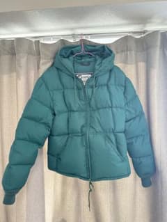 Schott フード付きダウンジャケット グリーン