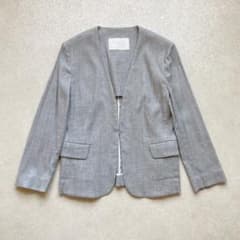 美品 ボールジィ Ｖネック ジャケット リネンレーヨン グレー 美品 ボールジィ Vネック ジャケット リネンレーヨン グレー - メルカリ