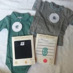 男児67㎝長袖ロンパース＆Tシャツ プチバトーのサムネイル