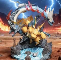 ポケモン カイリュー 三代進化系 ジオラマGK 発光装飾品モデル 約30cm