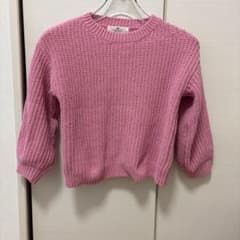 H&M キッズ ローゲージニット ピンク 120-130のサムネイル