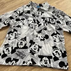 Disneyland Mickey Mouse Outfit: Mickey Mouse Aloha Shirt, Short-Sleeved Shirt, Size 130