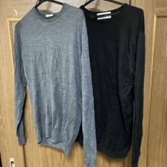 JOHN SMEDLEY グレー ブラック ニット Mのサムネイル