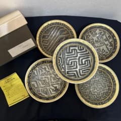 ☆専用☆エクレクティック カイカイ クバの大地 平鉢 17cm 5枚 箱あり