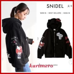 新作新品♥️SNIDEL 【HELLO KITTY】プレミアムパーカー ✨BLK - メルカリ