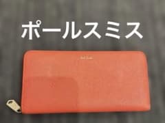 Paul Smith 長財布 ラウンドファスナー ハート柄 オレンジ - メルカリ