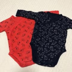 肌着 ロンパース　前開きのサムネイル