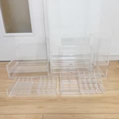 美品】無印良品 IKEA アクリルケース6種類+間仕切り2点合計8点まとめ