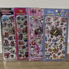 ディズニー＆パワパフ プチドロップステッカー 4種セット