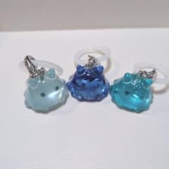 めんだこ アンブレラマーカー めじるしアクセサリー ハンドメイドレジン クリア青のサムネイル