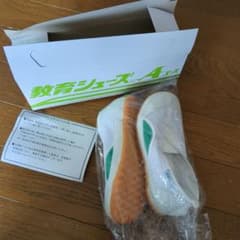 教育シューズ 18.0 ホワイト/グリーンのサムネイル