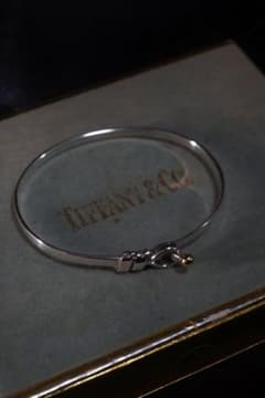 廃盤！vintage tiffany フック&アイ ブレスレットk18 925 - メルカリ