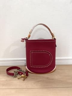 DELVAUX デルヴォー レザー バケットバッグ ピンク系のサムネイル