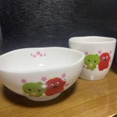 비매품 가챠핀과 묵 미니컵과 찻잔 도기제