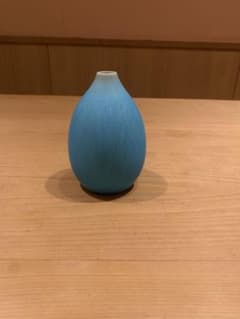 希少】和田山真央さん 初期作品 花器 一輪挿し ブルー（高さ約11cm