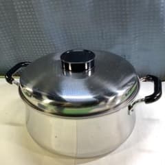 ステンレス製 両手鍋 蒸し器付きのサムネイル
