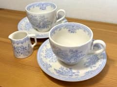 Burleigh ブルーアジアティックフェザンツ カップ&ソーサー、ミルクトットのサムネイル