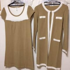 更にナイトセールでお買い得！リューデベー半袖ワンピース&ロングカーディガンのサムネイル