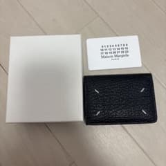 Maison Margiela 黒 レザー 三つ折り財布のサムネイル
