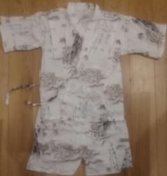 キッズ 甚平 水墨画風 130cmのサムネイル