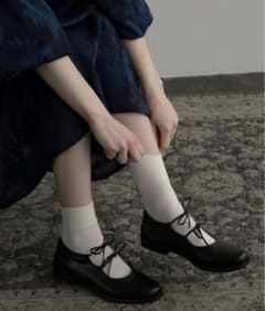 【BONLECILL noir】ダブルリボンストラップバレエシューズのサムネイル