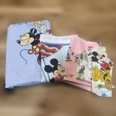 Disney 미키 & 미니 패브릭 프린트 원단 빈티지 시트 베개