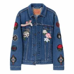 Levi's リメイクデニムジャケット 刺繍 ワッペン XLのサムネイル
