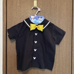 Disney ミッキーマウス セーラー襟 半袖シャツ 90cmのサムネイル