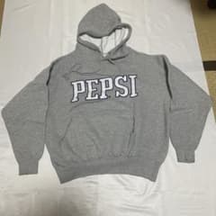 PEPSI ペプシ 刺繍ロゴ パーカー グレー Mのサムネイル