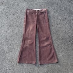 70's フレアパンツ / ヴィンテージ ベルボトム optiジップ 古着 70s ヴィンテージ フレアパンツ ベルボトム ブラウン TALONジップ