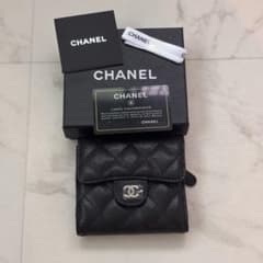 ノベルティ CHANEL 二つ折り財布 ブラック - メルカリ