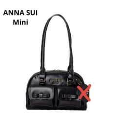 ANNA SUI mini ブラックロングハンドル バッグアナスイミニのサムネイル