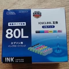 エプソン　インクカートリッジ６色セットOHM INK-E80LB-6Pのサムネイル