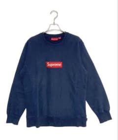 Supreme Box LogoCrewneckロンT ネイビー S 最終値下げ - メルカリ
