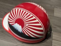 赤白 富士日章 コルク半 ヘルメット アルフィン - メルカリ