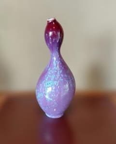 松山雅英　瓢箪型花瓶 置物　孔雀窯　龍野焼 松山雅英 瓢箪型花瓶 置物 孔雀窯 龍野焼 - メルカリ