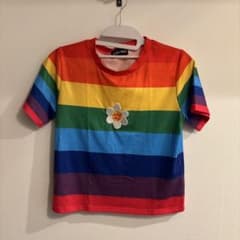 ACDC RAG レインボー Tシャツ フラワー刺繍のサムネイル
