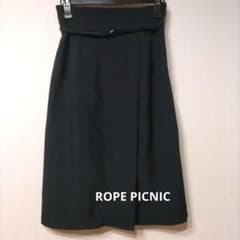 【未使用】ROPÉ PICNIC ベルト付きスカート ネイビー 40のサムネイル