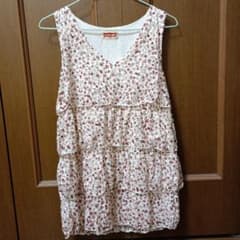 BACK NUMBER 花柄レース ティアード ノースリーブ Mのサムネイル