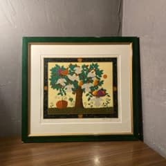 小澤摩純 Little Angel Tree インテリア　額装　シルクスクリーン 小澤摩純 シルクスクリーン版画 『エンジェル・ツリー』 アート額装