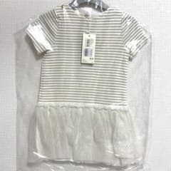 新品 プチバトー 86 24m ワンピース 半袖 ラメ ボーダーのサムネイル
