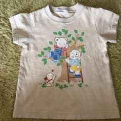 訳あり！familiar クマと犬のイラスト Tシャツ 110のサムネイル